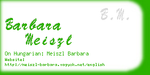 barbara meiszl business card